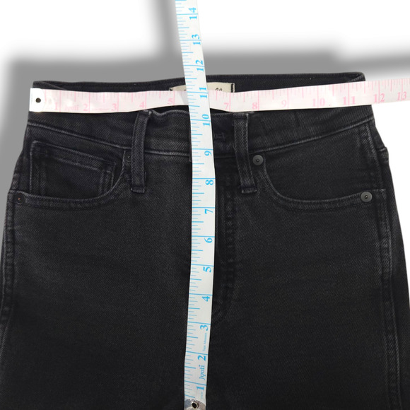 EUC Madewell High-Rise Stretch Denim Skinny Jeans Sz. 24x28 Black Frost - Picture 8 of 10